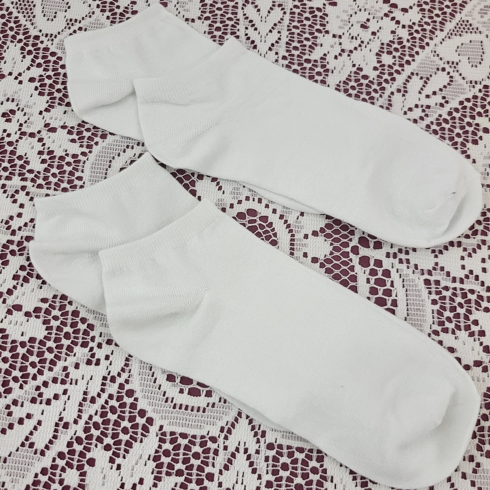 Women's No-Show Socks White 2 Pairs
